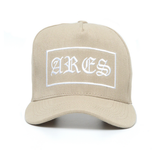 A-Frame Cap White on Beige