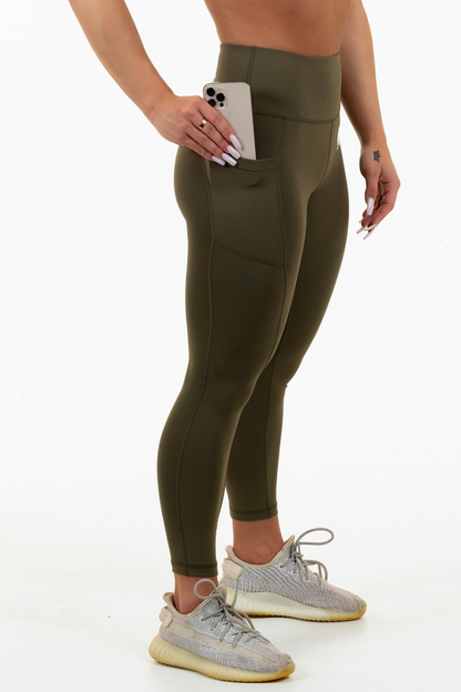 Luxe Pocket Leggings Khaki